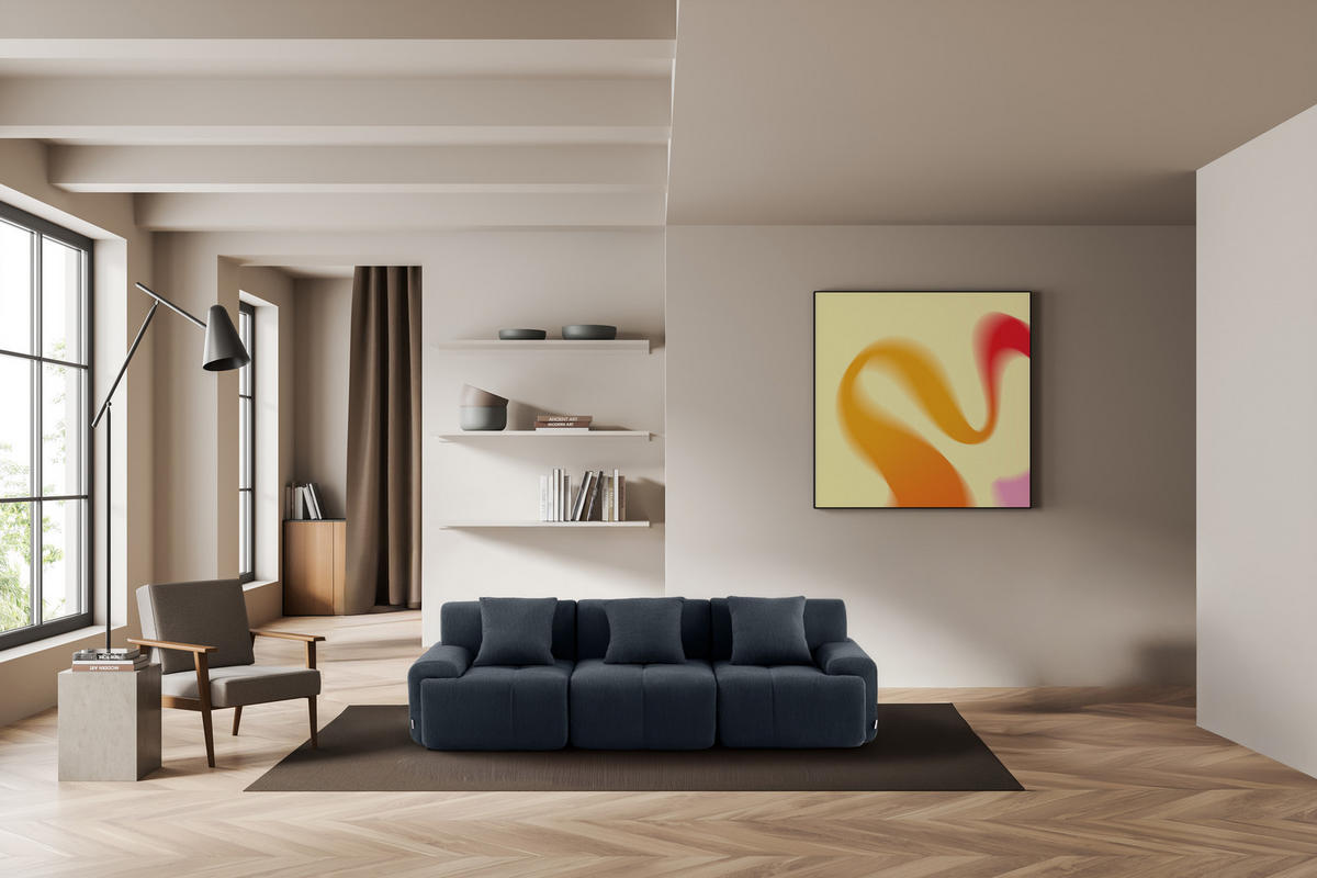 3-SITZER-SOFA Chenille Blaugrau - Blaugrau, Textil (260/73/95cm) - MILYsofa