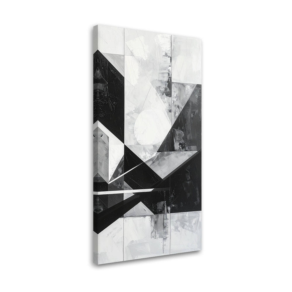 LEINWANDBILD 3D und geometrisch 40x80cm - Grau, Textil (40/80cm) - Feeby