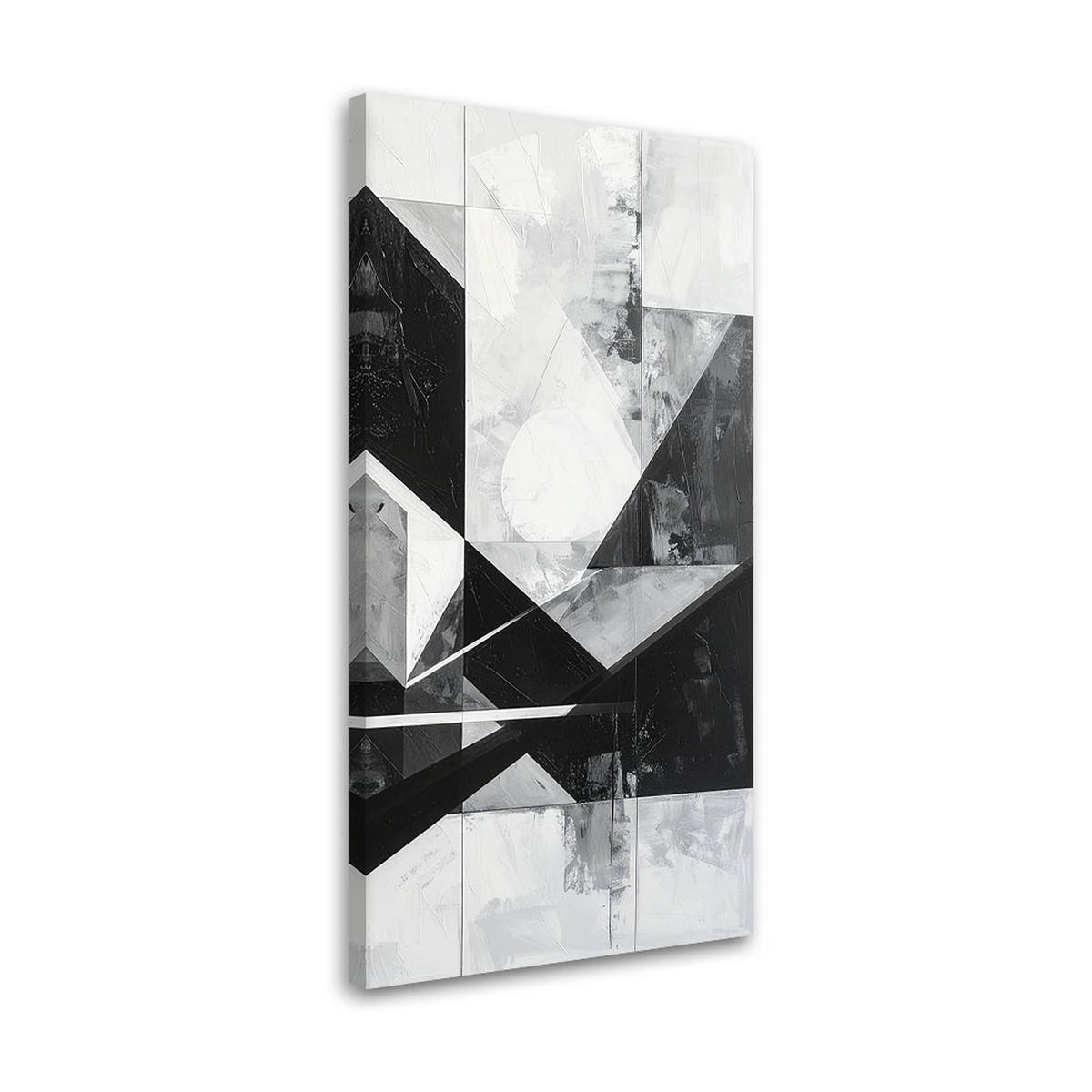 LEINWANDBILD 3D und geometrisch 40x80cm - Grau, Textil (40/80cm) - Feeby