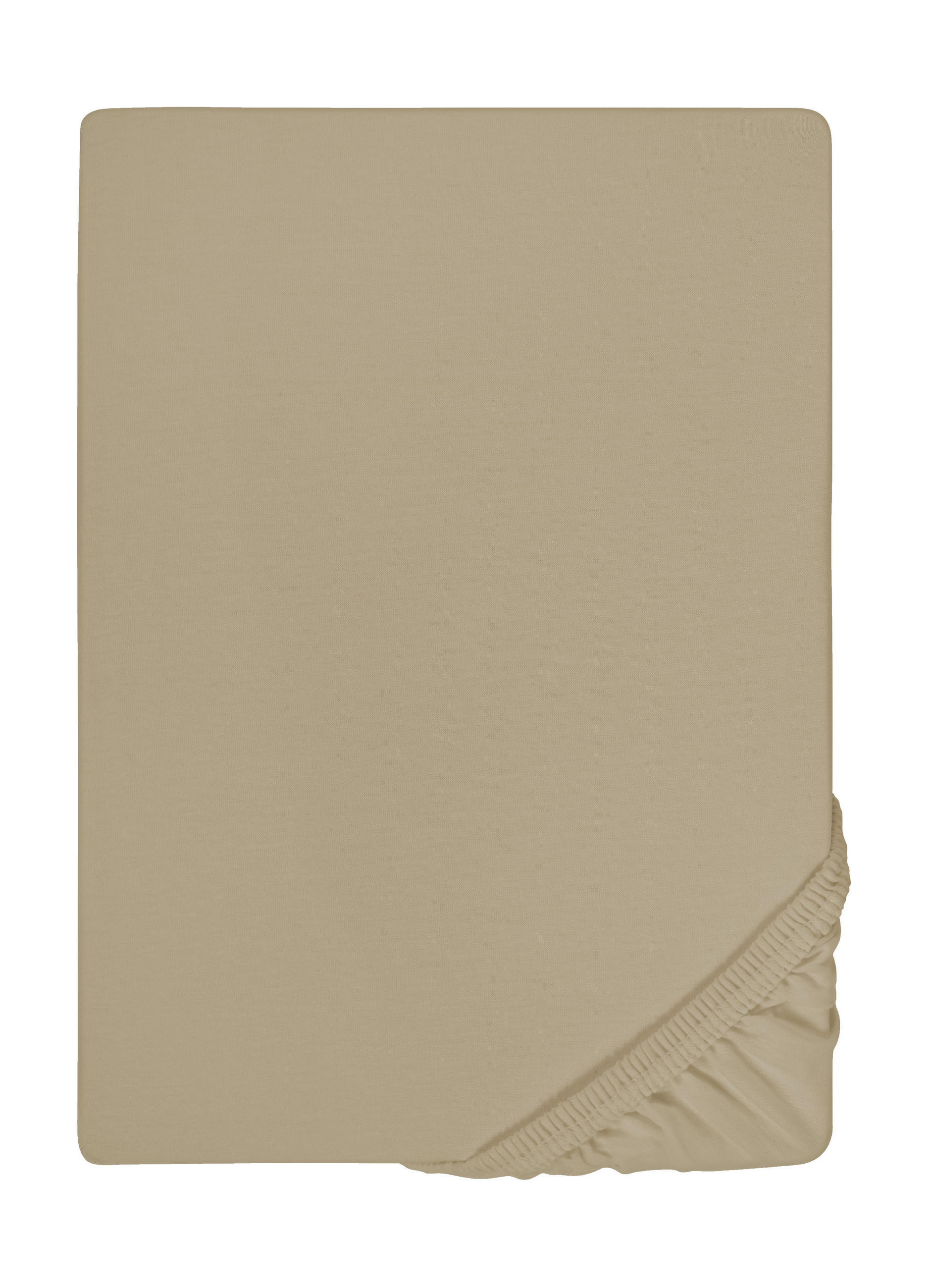 biberna Spannbetttuch Taupe 200x220 cm