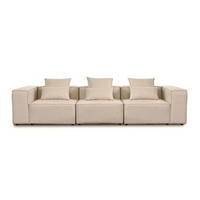 MODULARES Sofa VERONA M - 327 x 120 cm Beige - Beige, Kunststoff/Textil (327/70/120cm) - Home Deluxe