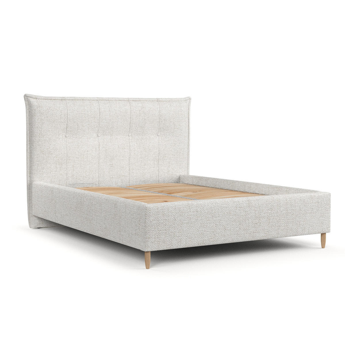 POLSTERBETT Plaza 180/200 cm Creme im Neve Stoff - Creme/Naturfarben, Holz/Holzwerkstoff (180/200cm) - AltaBeds