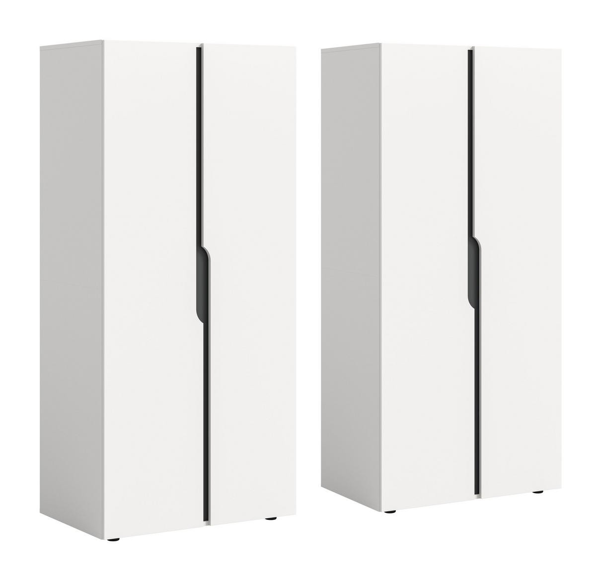 KLEIDERSCHRANK Anga weiß 160/51/180 cm - Weiß, Holzwerkstoff (160/180/51cm) - Xonox