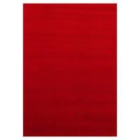 TEPPICH Kurzflor Uni-Farbe Microfaser Antirutsch Wohnzimmer waschbar Rot Läufer 60x110 - Rot, Textil (60/110cm) - KADIMA DESIGN