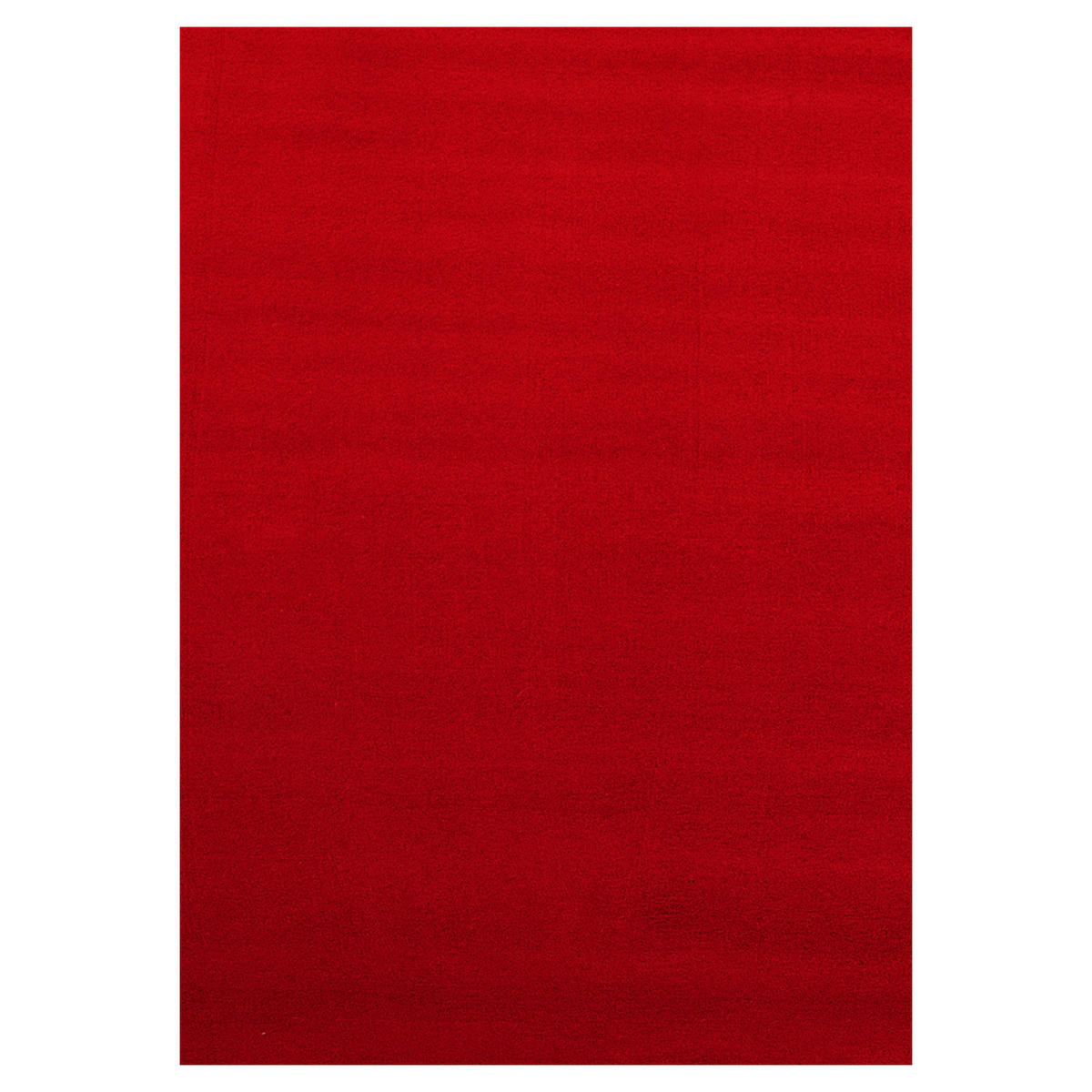 TEPPICH Kurzflor Uni-Farbe Microfaser Antirutsch Wohnzimmer waschbar Rot Läufer 60x110 - Rot, Textil (60/110cm) - KADIMA DESIGN