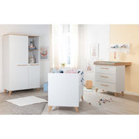 BABYZIMMER Leon 3-teilig - Honigeiche/Weiß, Holz/Holzwerkstoff (100/180/52cm) - Roba