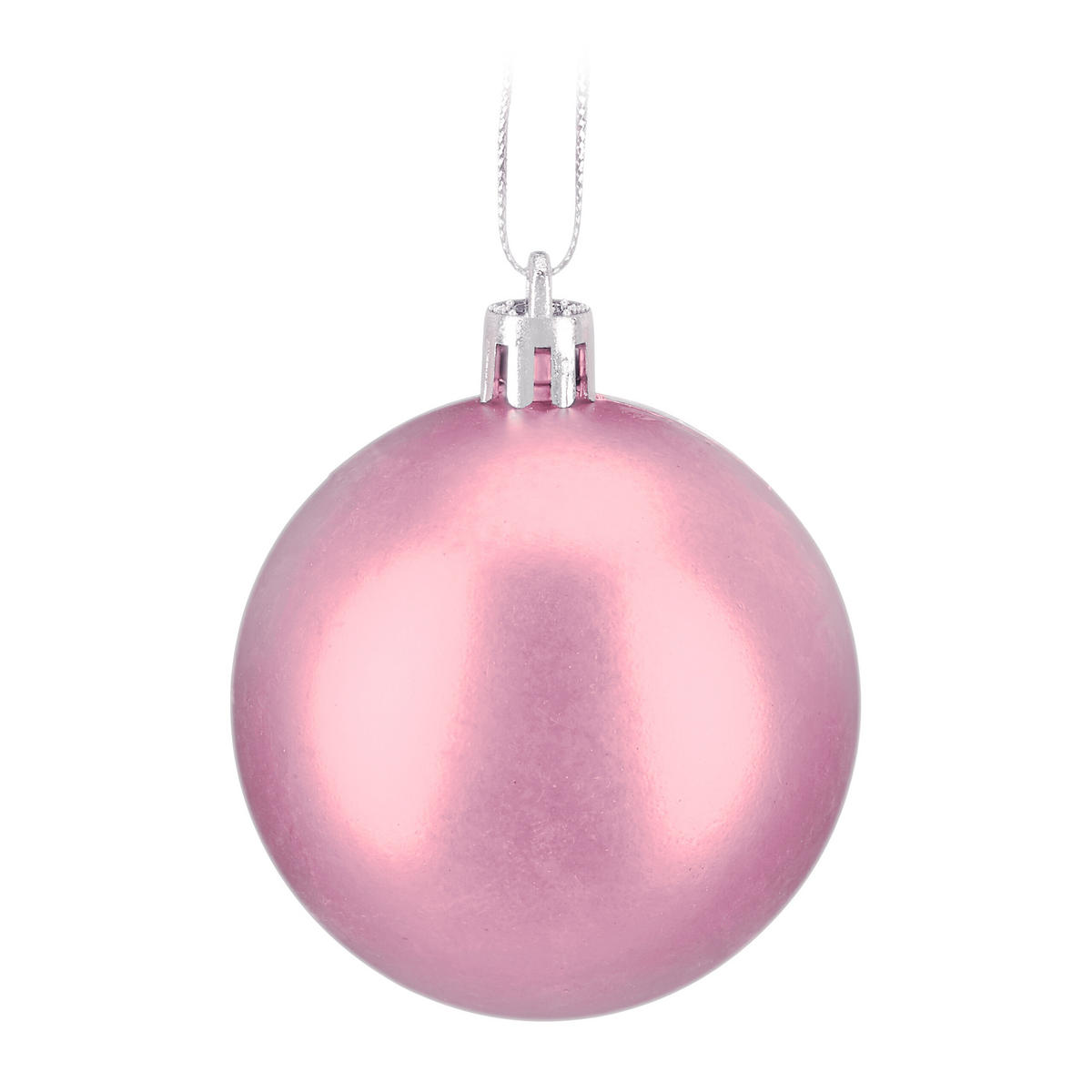 150-TLG.WEIHNACHTSKUGELN-SET - Rosa, Kunststoff (6/7/6cm) - Relaxdays