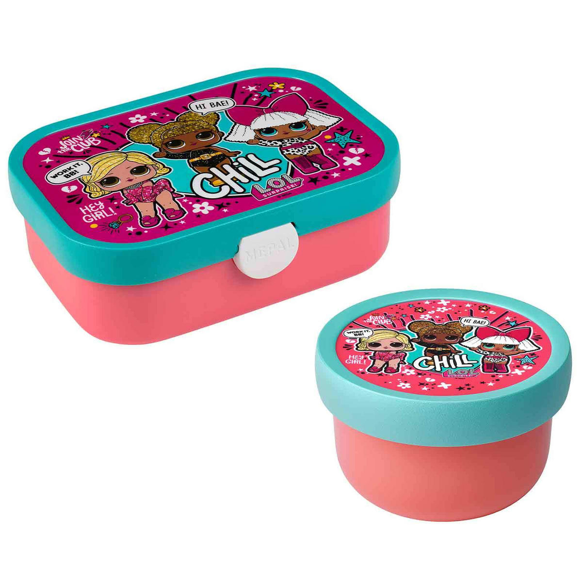 OBST- UND BENTOBOX L.O.L. SURPRISE Campus bunt 300 & 750 ml - Multicolor, Kunststoff (1/1/1cm) - Mepal