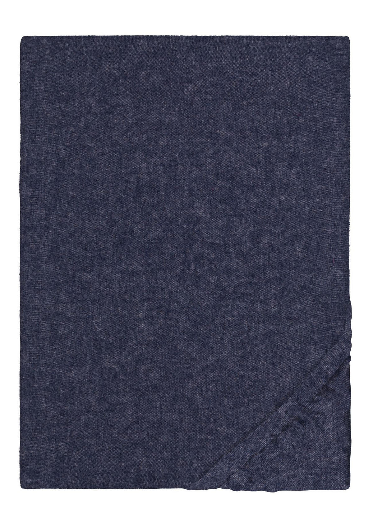 SPANNBETTTUCH Biber Melange UNI marine, 180x200 cm - 200x200 cm - Dunkelblau, Textil (200/200cm) - biberna