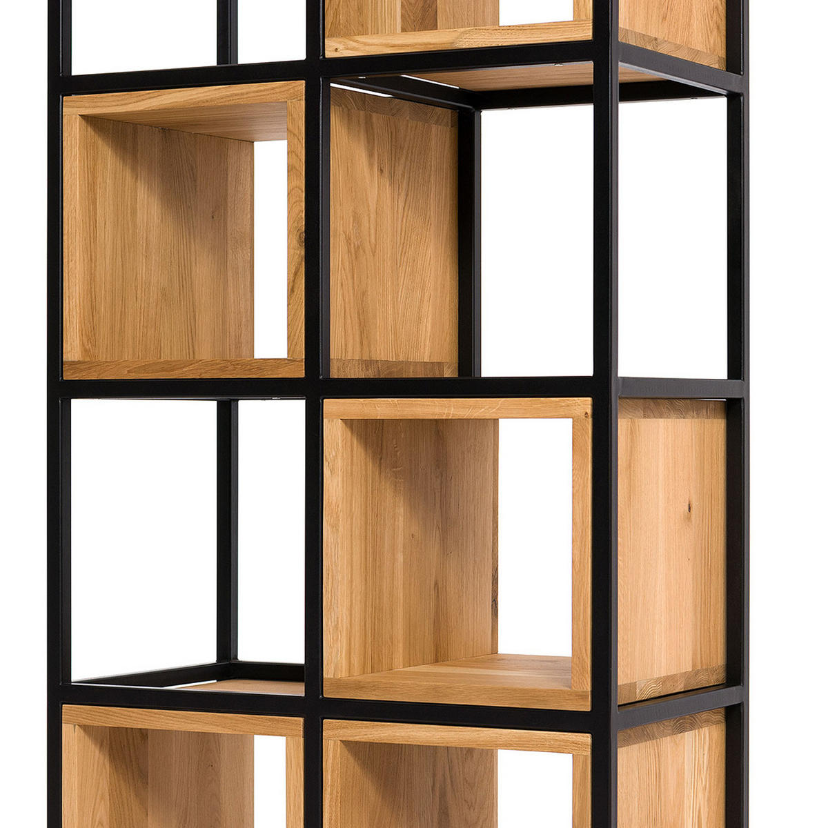 REGAL Frame aus massivem Eichenholz - Eichefarben/Naturfarben, Holz (122/200/38cm) - Danzz