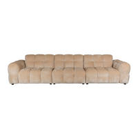 SOFA 4,5-SITZER Hackman Samt Beige - Beige, Kunststoff (364/84/102cm) - Dutchbone