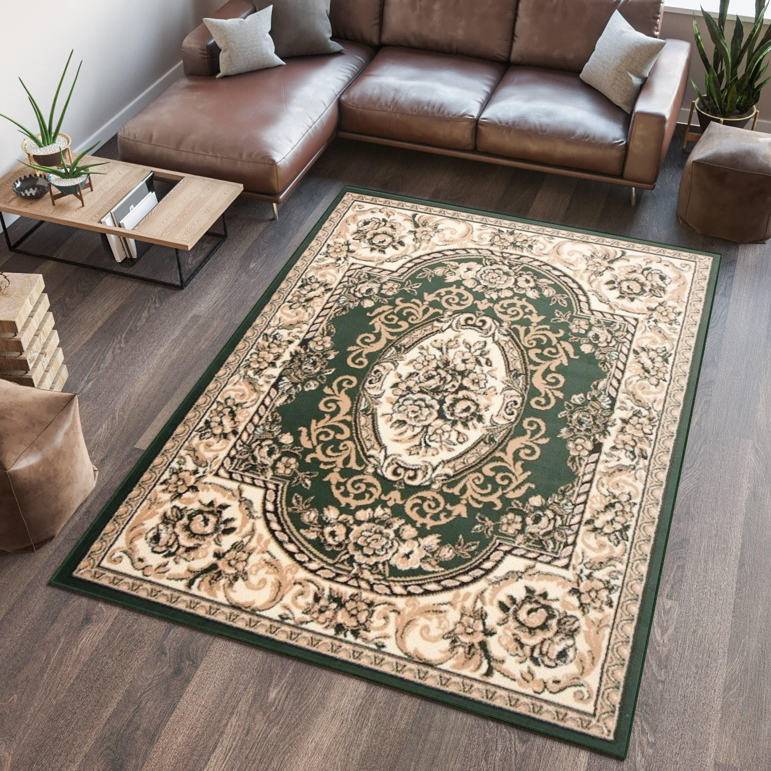 TEPPICH ATLAS Beige Grün 80/150 cm - Beige/Grün, Textil (80/150cm) - Tapiso