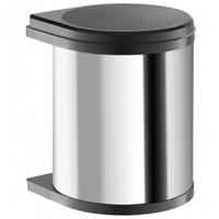 MÜLLEIMER Hailo Mono Küche Einbau ab 40cm Schrank Edelstahl/Schwarz - Edelstahlfarben, Metall (29/29.5/30.4cm) - Hailo