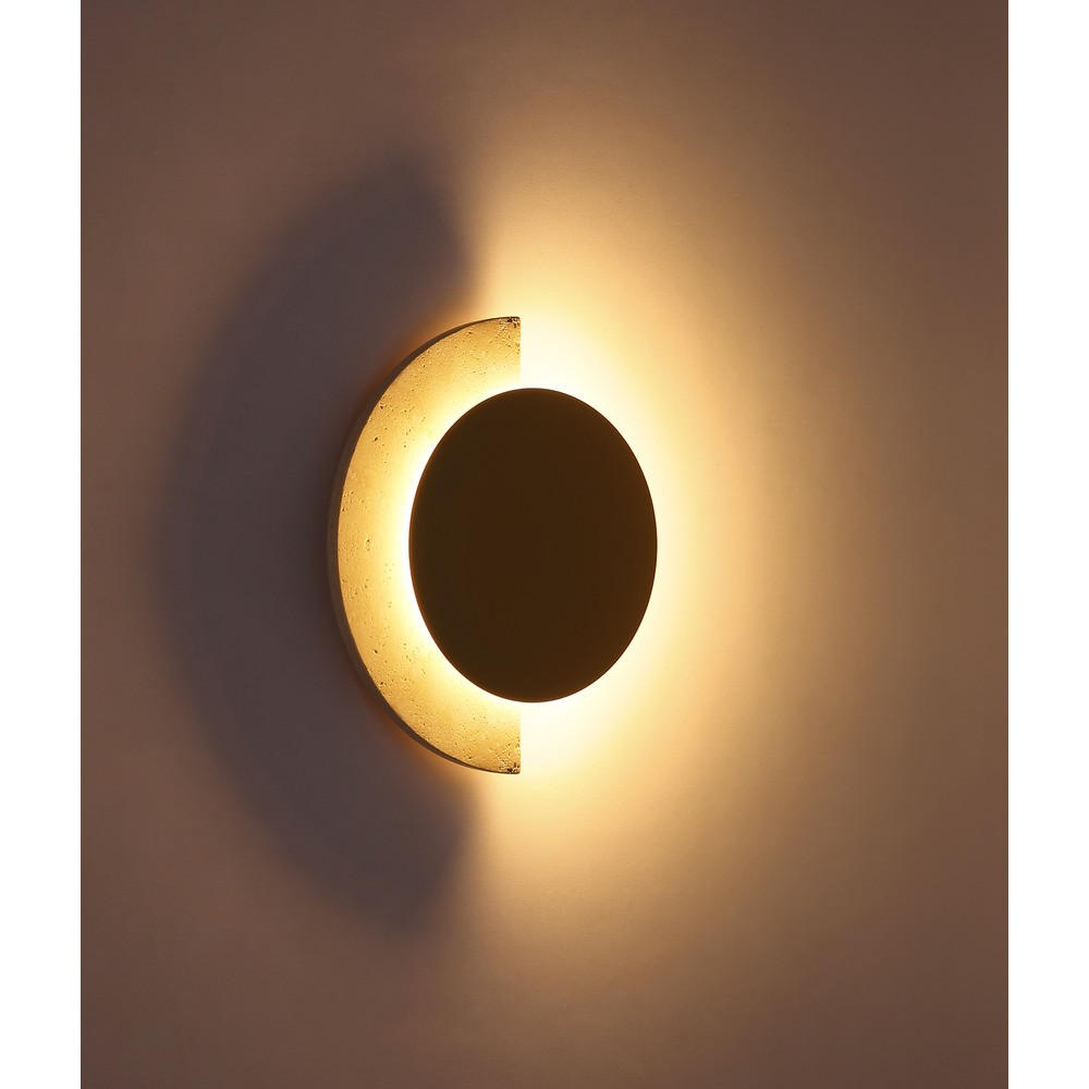 WANDLEUCHTE ROJAS Metall weiß matt, goldfarben matt, LED - Weiß, Metall (27.5/30/3.5cm) - Globo Lighting