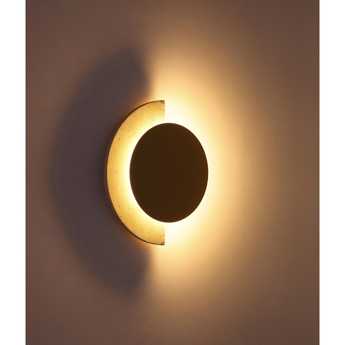 WANDLEUCHTE ROJAS Metall weiß matt, goldfarben matt, LED - Weiß, Metall (27.5/30/3.5cm) - Globo Lighting