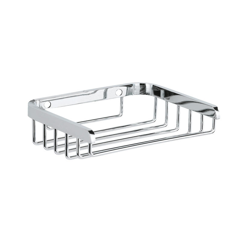 SEIFENABLAGE Wandmontage rechteckig Edelstahl hochglanzpoliert 100x130x34 mm - Chromfarben, Metall (10/3.5/13cm) - Delabie