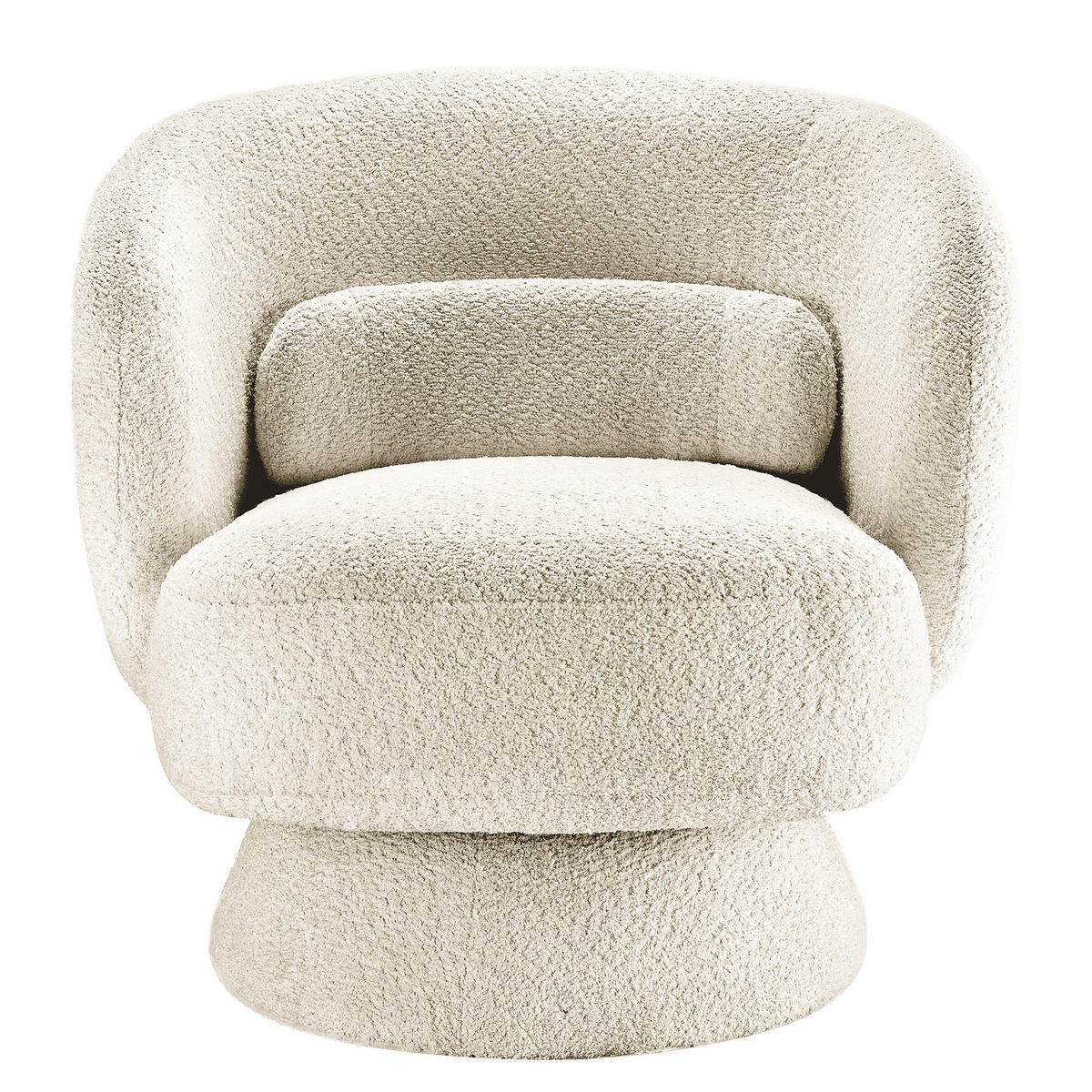 DREHBARER LOUNGESESSEL - Creme, Textil (76/76/71cm) - home24