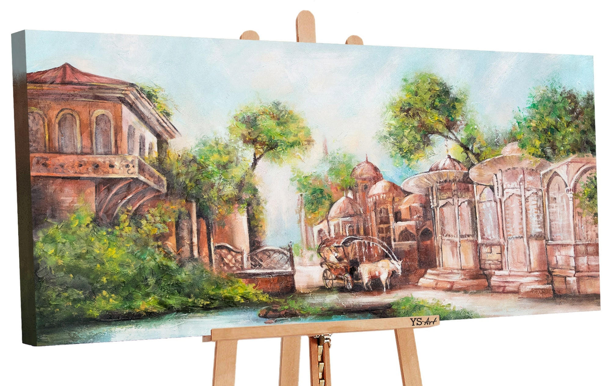GEMÄLDE Stadtpassage auf Keilrahmen 140x70 cm - Multicolor, Holz (140/70cm) - YS-art gallery