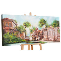 GEMÄLDE Stadtpassage auf Keilrahmen 140x70 cm - Multicolor, Holz (140/70cm) - YS-art gallery