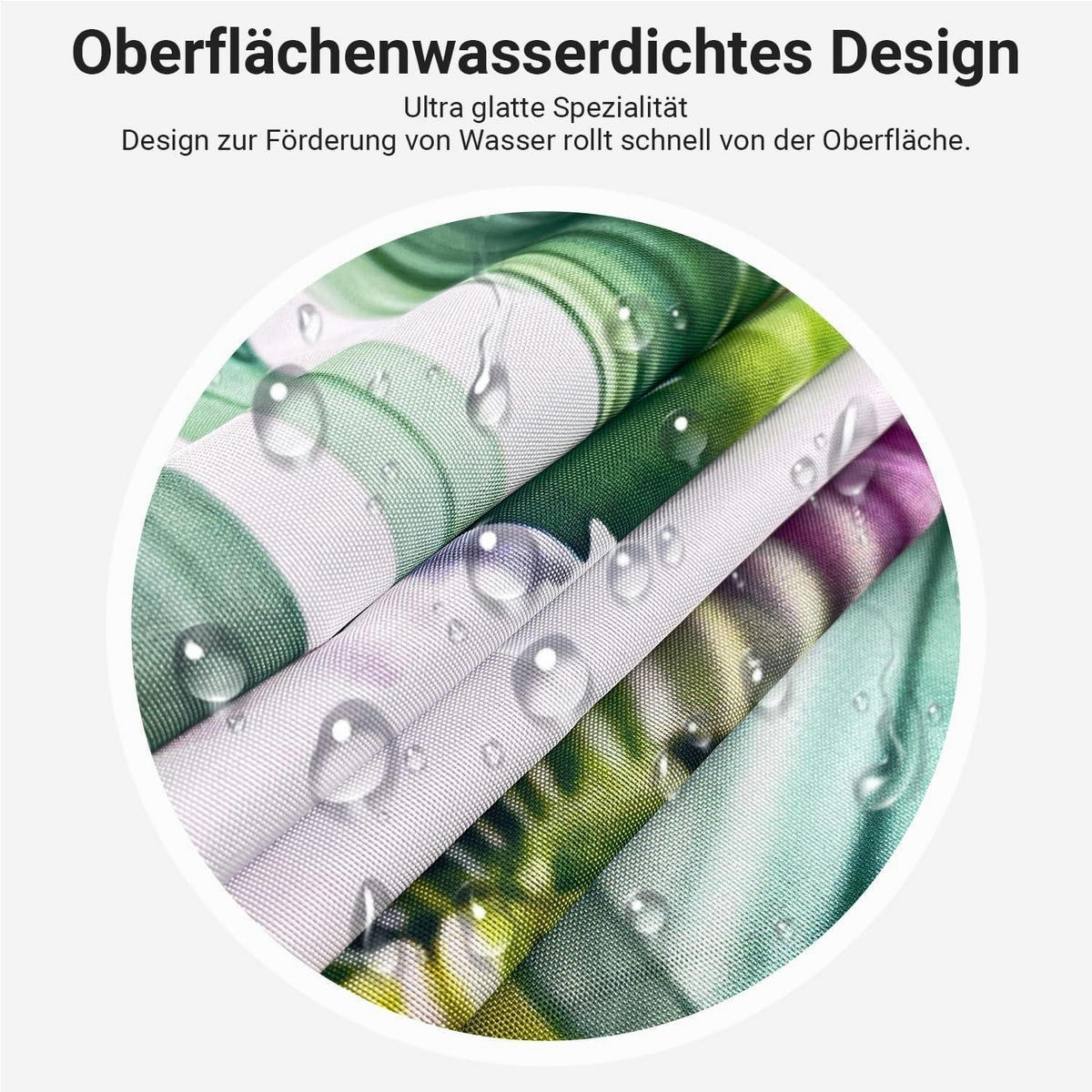 DUSCHVORHANG Grüne Blätter Vogel 180 x 200 cm - Multicolor, Textil (180/200cm)