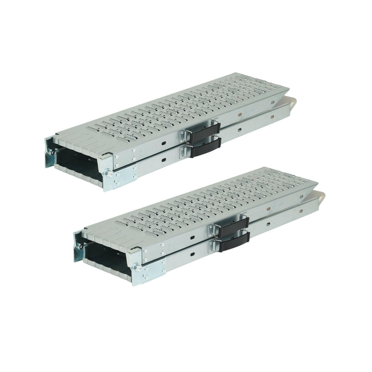 AUFFAHRRAMPE 2er-Set Schwerlastrampe Titan klappbar 22,5x165x4,5cm Traglast 200kg Verzinkt - Silberfarben, Metall (4.5/165/22.5cm) - PROREGAL