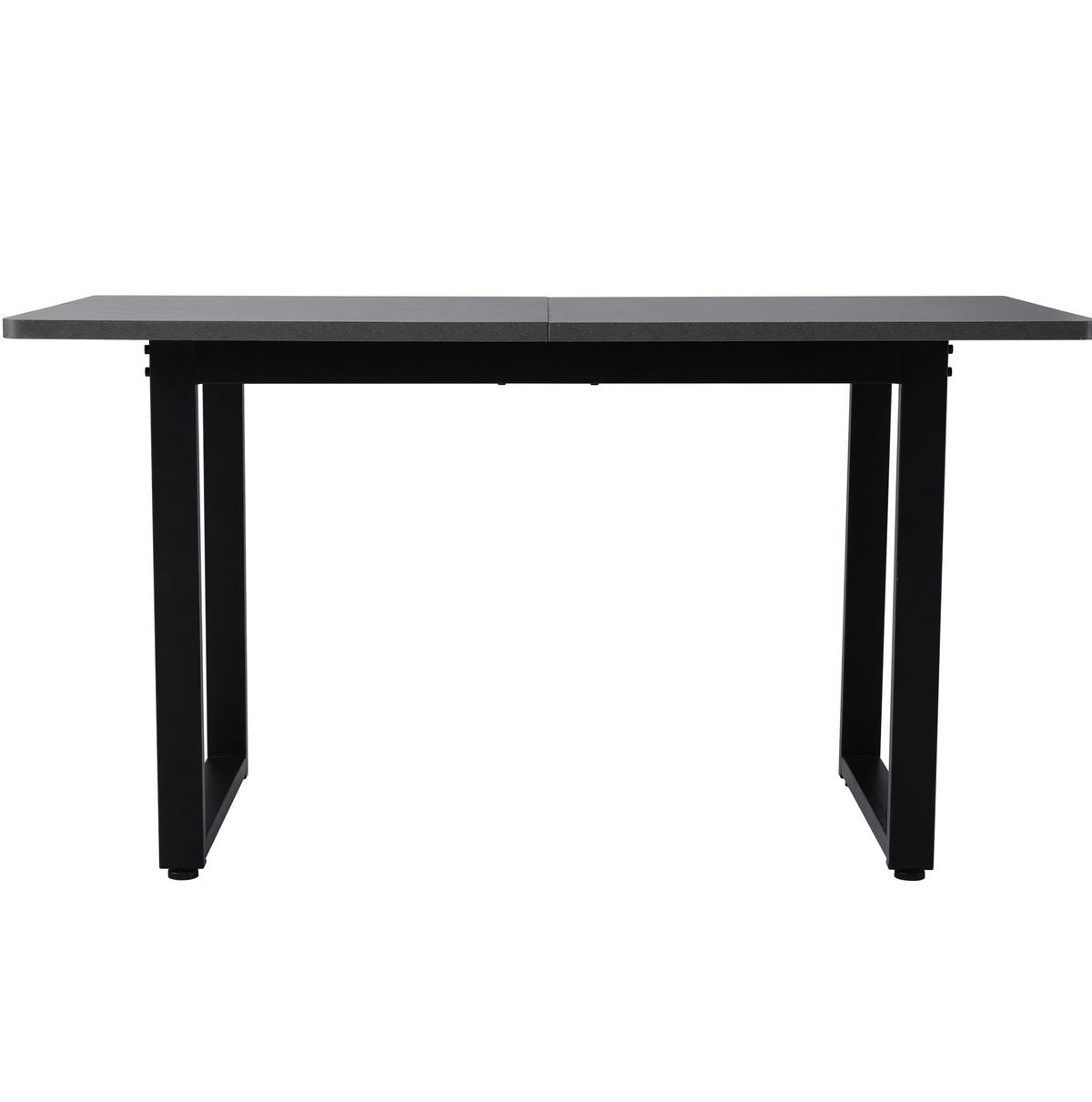 ESSZIMMER-SET 5-tlg. mit Samtstühlen und rechteckigem Esstisch Schwarz/Grau - Schwarz, Metall (70/75/140cm) - Meubliv