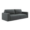 3-SITZER SOFA mit Schlaffunktion Strukturstoff Stoff Grau - Schwarz/Grau, Kunststoff/Textil (244/79/102cm) - Makamii