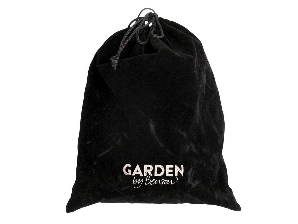 GARTENSCHLAUCH SET Deluxe Flexschlauch 15m schwarz mit Premium Handbrause - Schwarz, Textil (1500cm) - by Benson