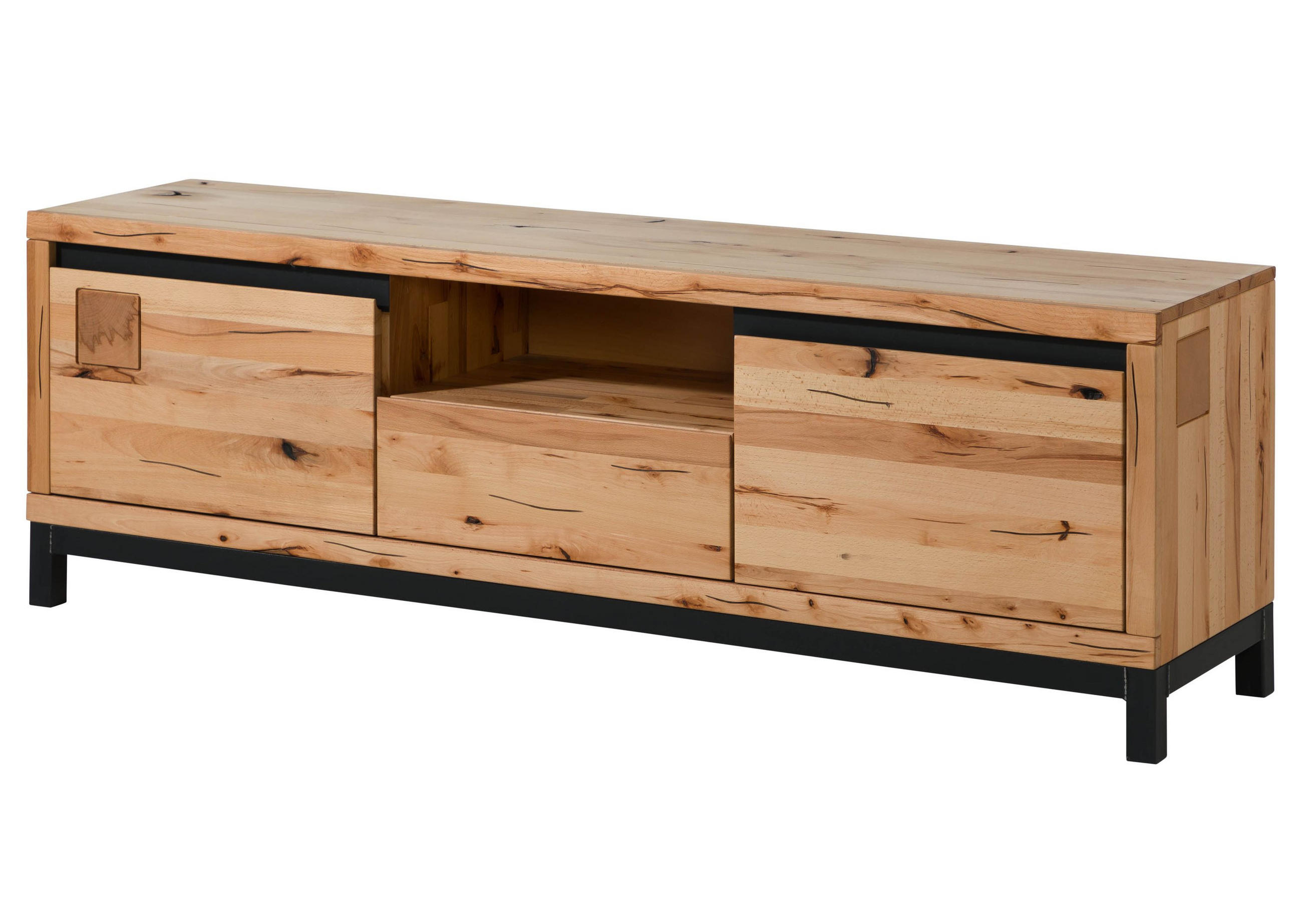 TV-BOARD Kernbuche 170x40x56 natur geölt VILLANDERS #113 - Naturfarben, Holz (170/56/40cm) - Massivmoebel24
