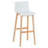 BARHOCKER DELHI Weiß Holz - Weiß, Holz (41/101/46cm) - DELUKE