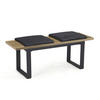SITZBANK LEA Eiche, 120/40/45 cm - Eichefarben/Anthrazit, Holzwerkstoff/Metall (120/45/40cm) - B&D Home