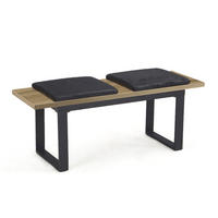 SITZBANK LEA Eiche, 120/40/45 cm - Eichefarben/Anthrazit, Holzwerkstoff/Metall (120/45/40cm) - B&D Home