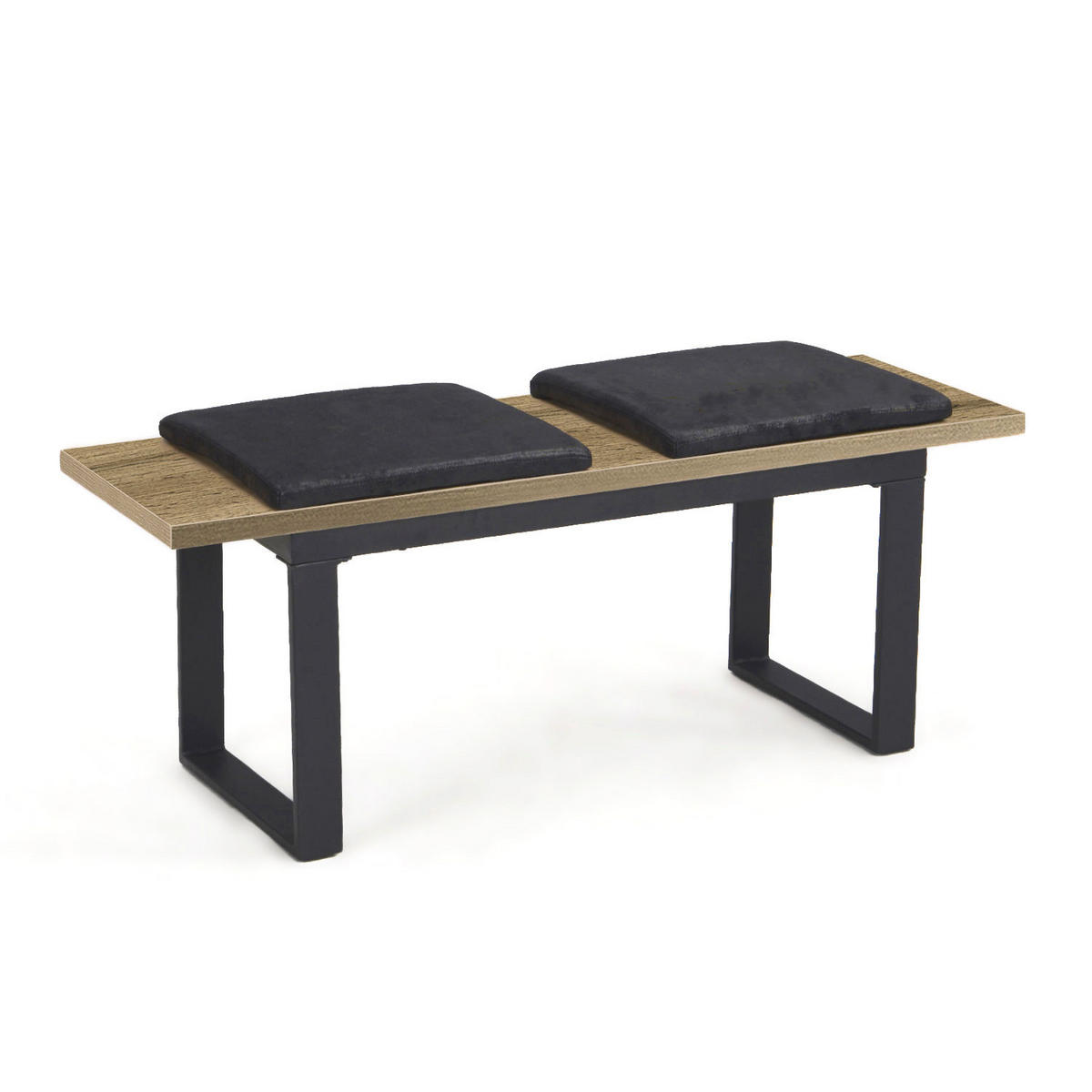 SITZBANK LEA Eiche, 120/40/45 cm - Eichefarben/Anthrazit, Holzwerkstoff/Metall (120/45/40cm) - B&D Home