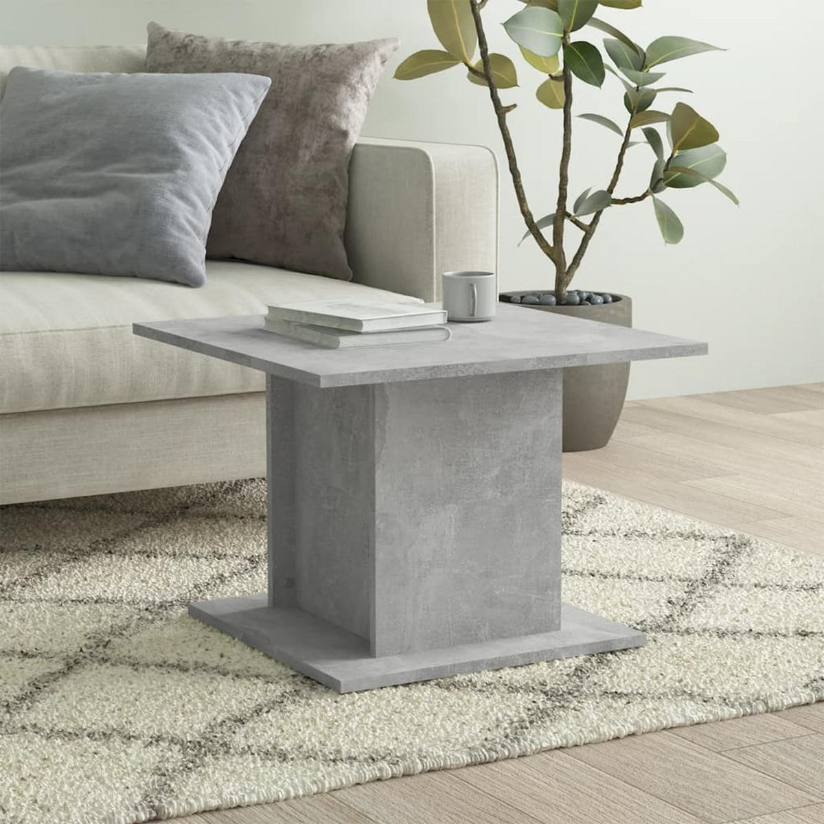 COUCHTISCH Betongrau 55,5x55,5x40 cm Holzwerkstoff - Grau, Holzwerkstoff (55.5/55.5/40cm) - furnicato