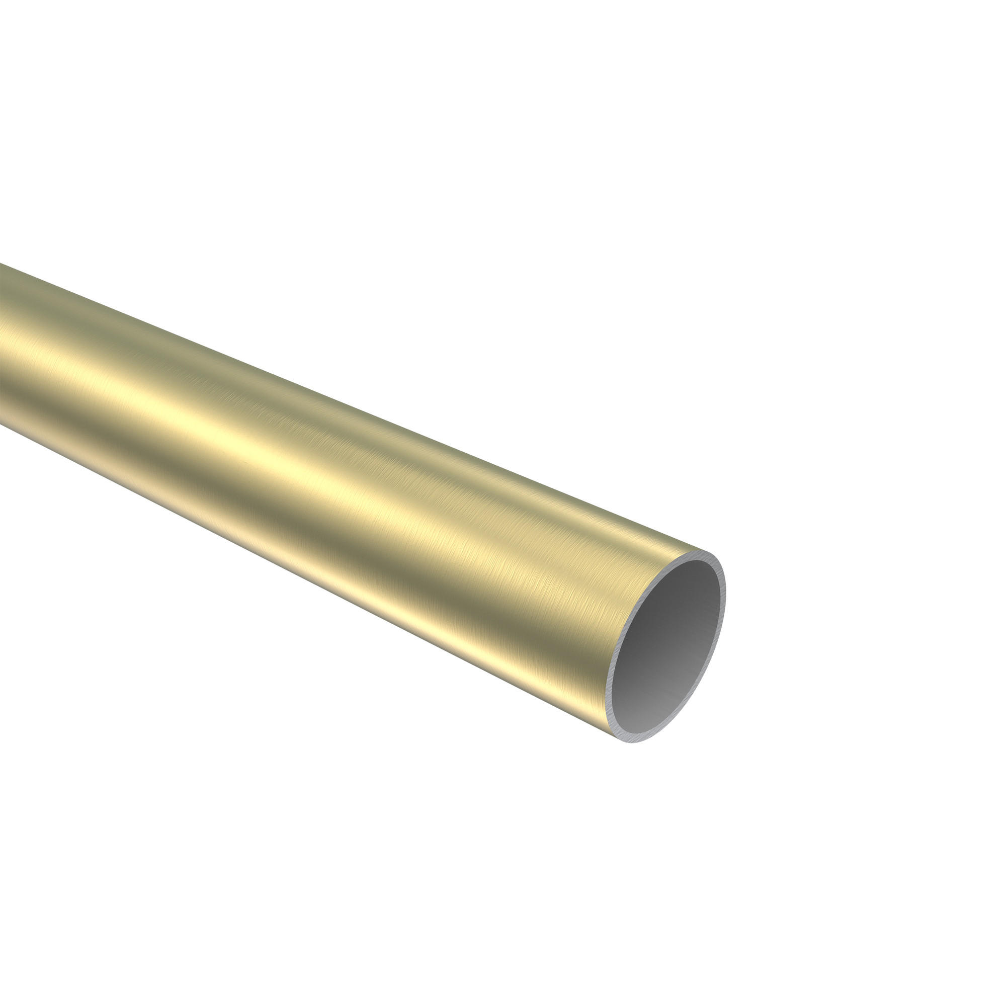 RUNDROHR 140 cm, 20 mm Ø Messing-Optik - Messingfarben, Metall (140cm) - INTERDECO