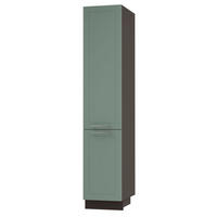 APOTHEKERSCHRANK Kvantum 2D14K/40/kargo Mint Matt / Lava Matt 40 / 59 / 207cm - Dunkelgrau/Mintgrün, Holz/Holzwerkstoff (40/207/59cm) - Feldmann-Wohnen