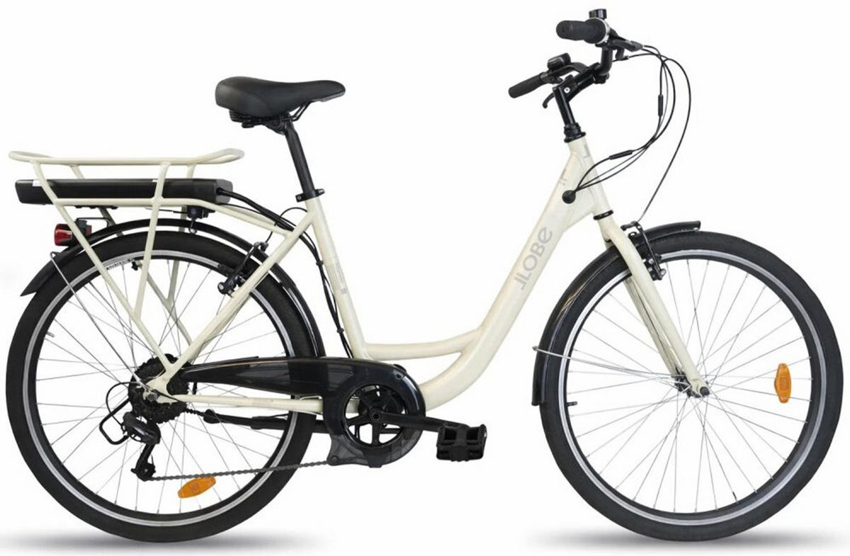 CITY E-BIKE 26" Mando, beige - Beige, Metall (125cm) - LLOBE