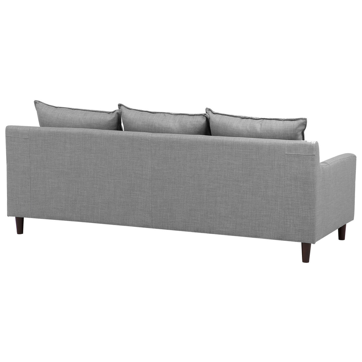 ECKSOFA Polsterbezug Hellgrau Elvenes - Hellgrau, Textil (206/140cm) - Beliani