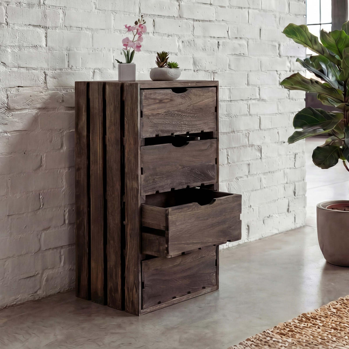 KOMMODE Braun - Braun, Holz (32/70/26cm) - MCW