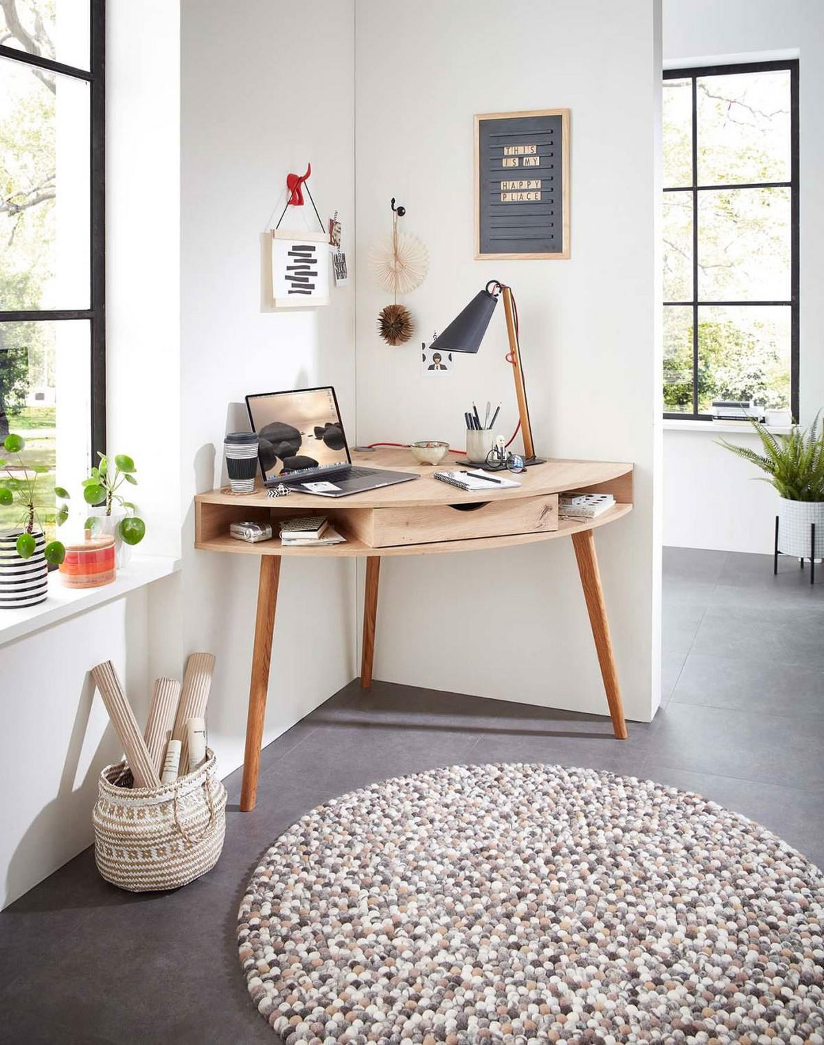 FILZTEPPICH Felty 120x120 cm - Naturfarben, Textil (120/120cm) - THEKO