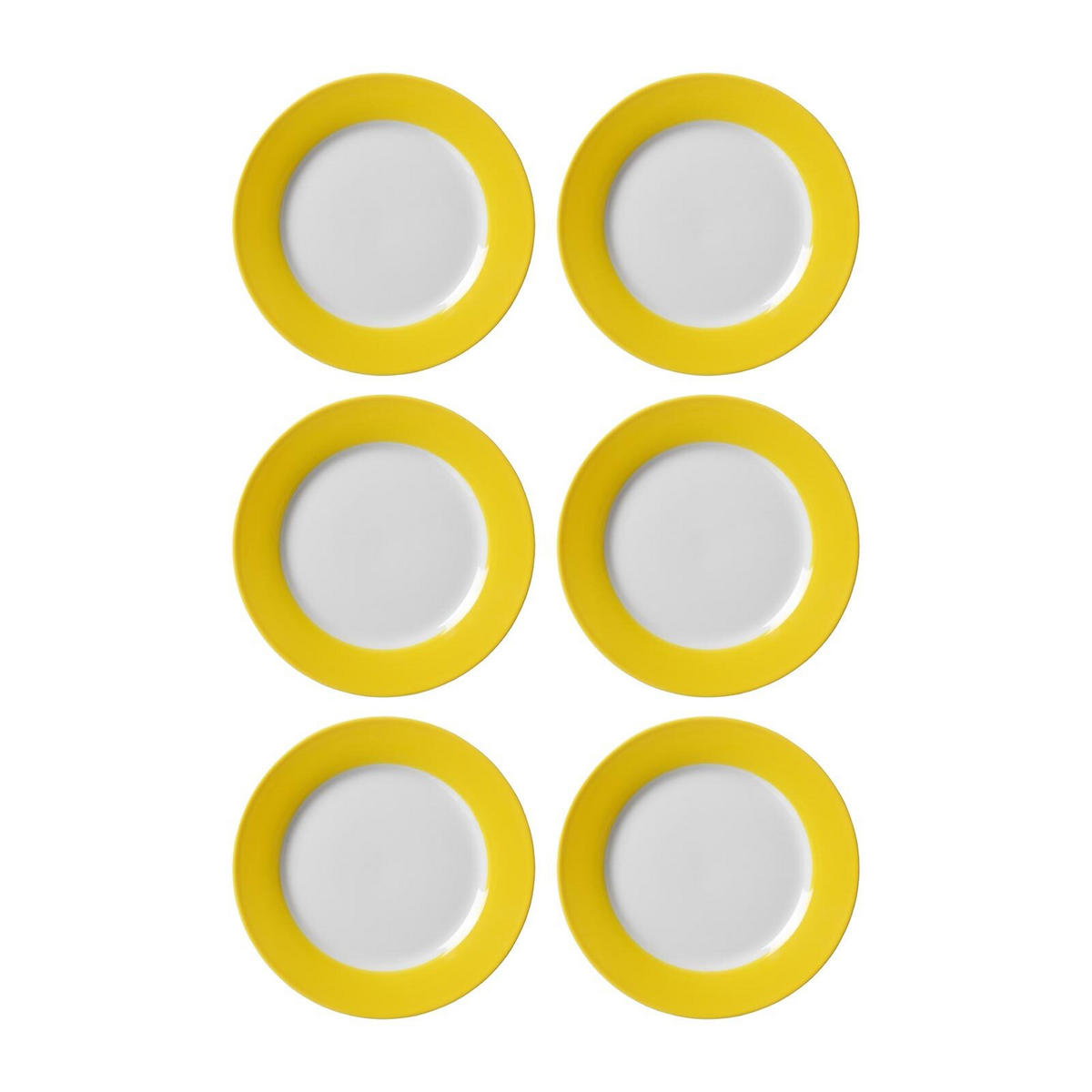 DESSERTTELLER Doppio Gelb ø 20 cm 6er Set - Gelb, Keramik (20cm) - Ritzenhoff Breker
