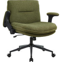 BÜROSTUHL mit Armlehne & Rollen Grün - Grün, Textil (64/88/49.5cm)