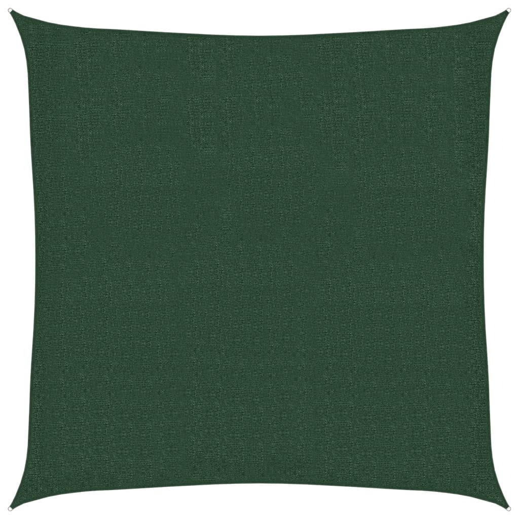 SONNENSEGEL 160 g/m² Dunkelgrün 2,5x2,5 m HDPE - Grün, Textil (250/250cm) - furnicato