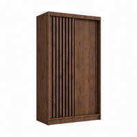 KLEIDERSCHRANK Lumil 120 cm Nussbaum Warmia Griffe schwarz - Nussbaumfarben, Holzwerkstoff (120/216/61cm) - KS Home Concept