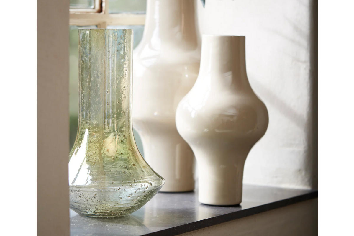 GLASVASE LEANNA Ø25x40 cm, Glas, Grün - Grün, Glas (25/40cm) - Light & Living