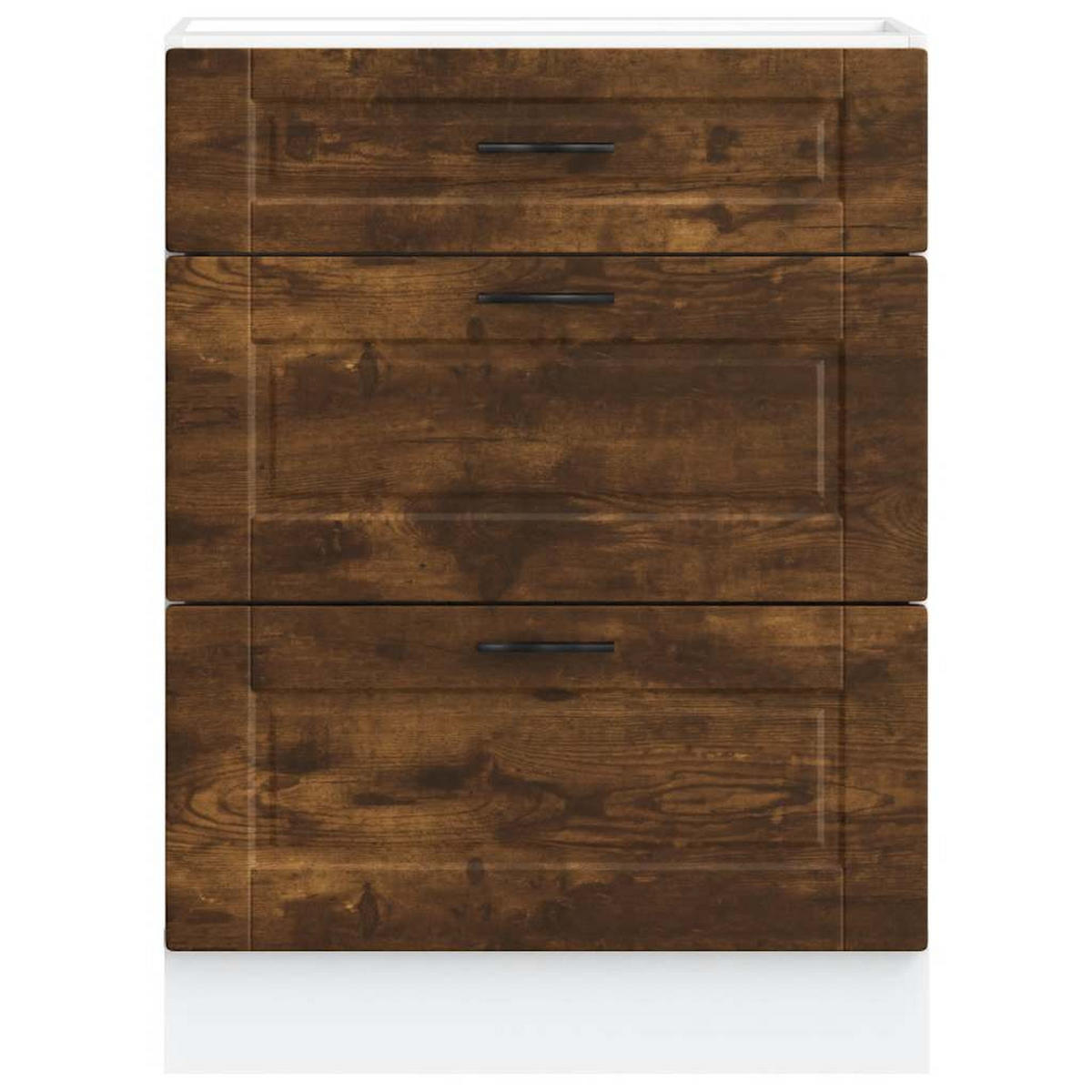 KÜCHENUNTERSCHRANK Samu Räuchereiche 60x46x81,5 cm - Eiche San Remo, Holz (60/81.5/46cm) - DELUKE