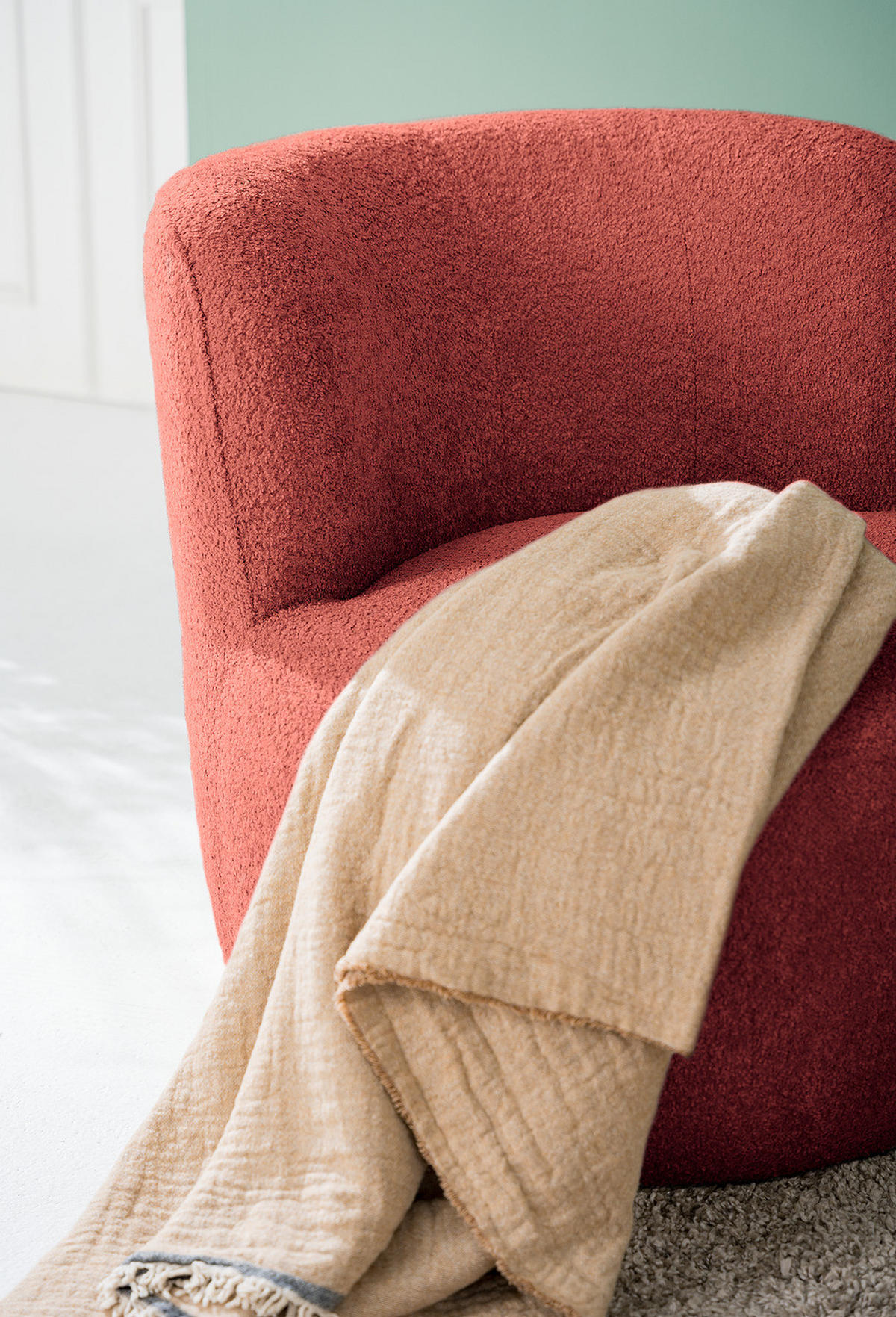 SESSEL - Weinrot/Schwarz, Kunststoff/Textil (78/75/84cm) - home24