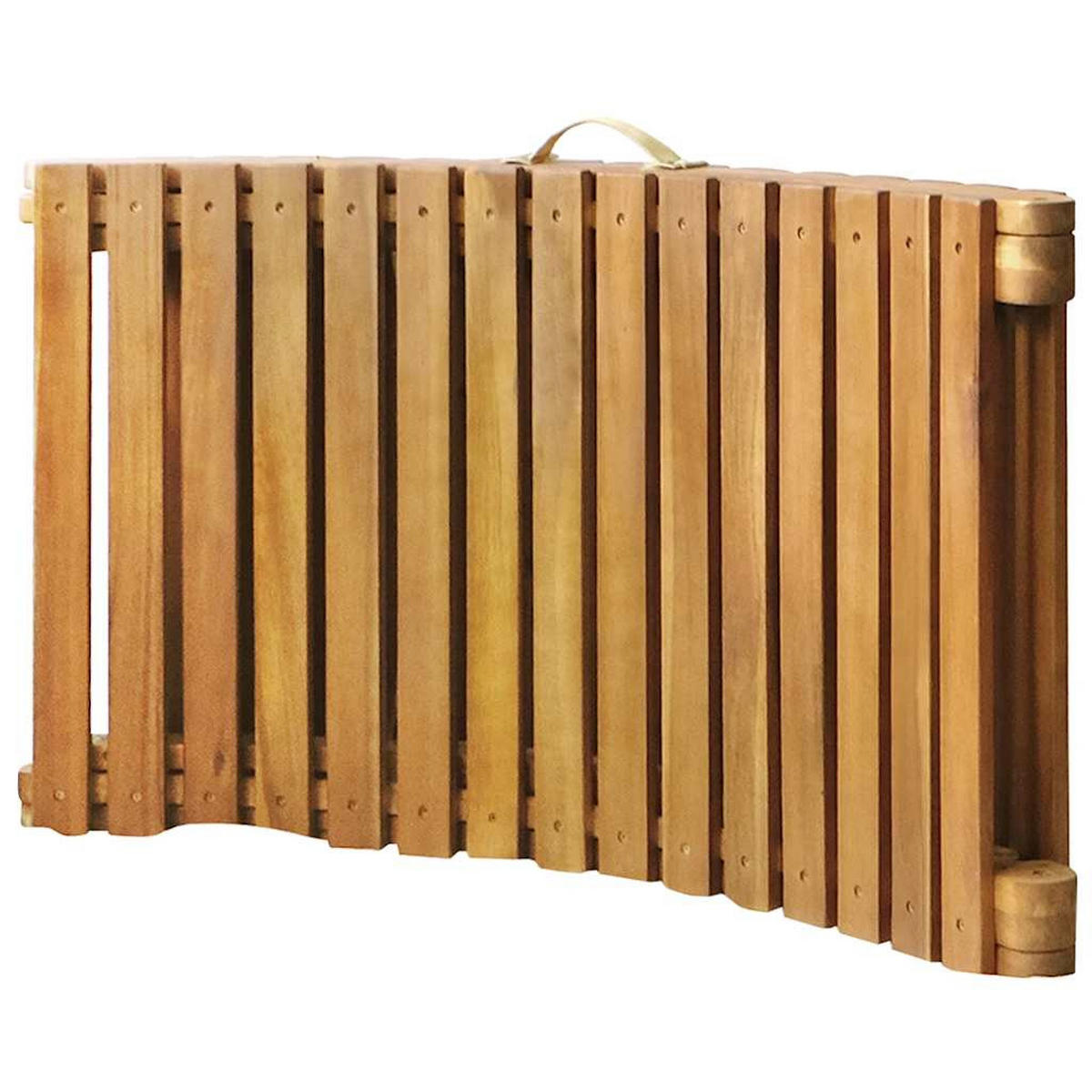 SONNENLIEGE mit Auflage Akazie Massivholz - Schwarz, Holz (55/64/184cm) - furnicato