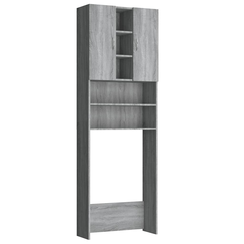vidaXL Waschmaschinenschrank Grau 24x190x64 cm