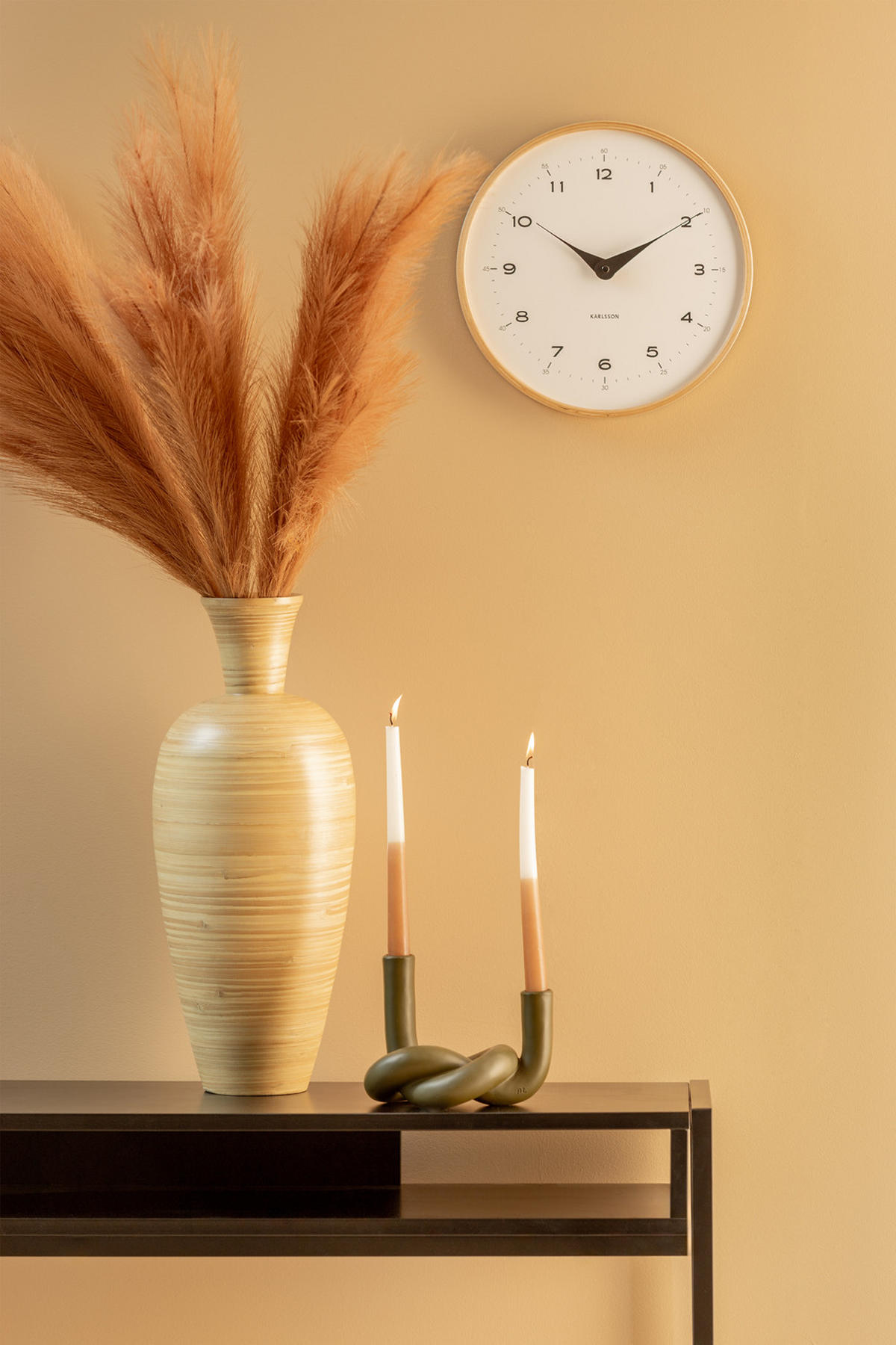 WANDUHR Osado Dome Ø30 cm - Weiß, Holz (30/30/4.3cm) - Karlsson